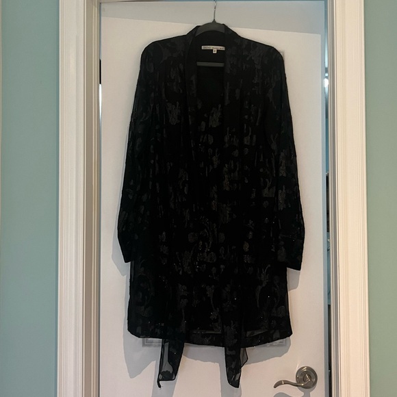 RACHEL Rachel Roy Tie Neck Jacquard Chiffon Dress - Picture 3 of 6